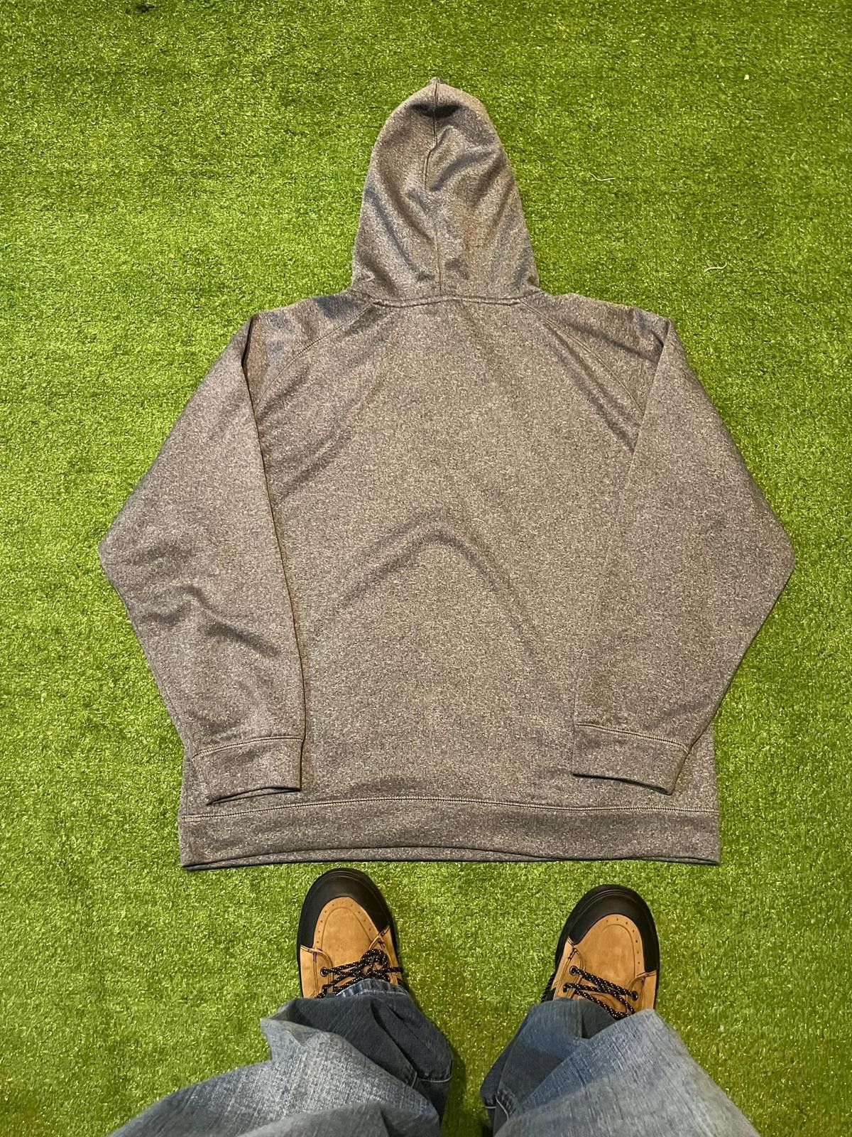 Unknown London Vintage Gray Notre Dame Hoodie Sweatshirt with Front Pocket Size ONE SIZE - 2 Thumbnail