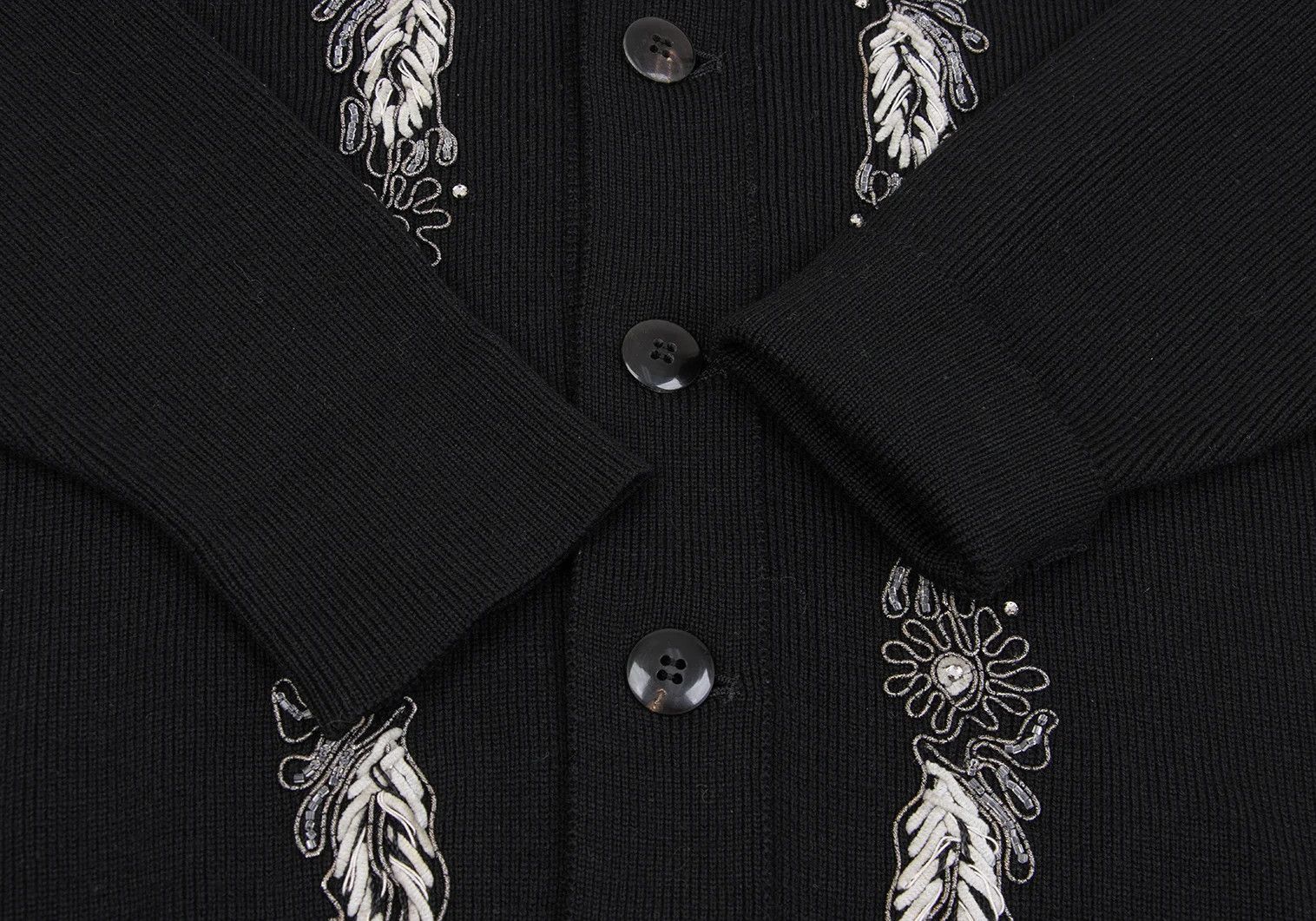 Yohji Yamamoto Yohji Yamamoto Embellished Knit Cardigan Size US M / EU 48-50 / 2 - 6 Thumbnail