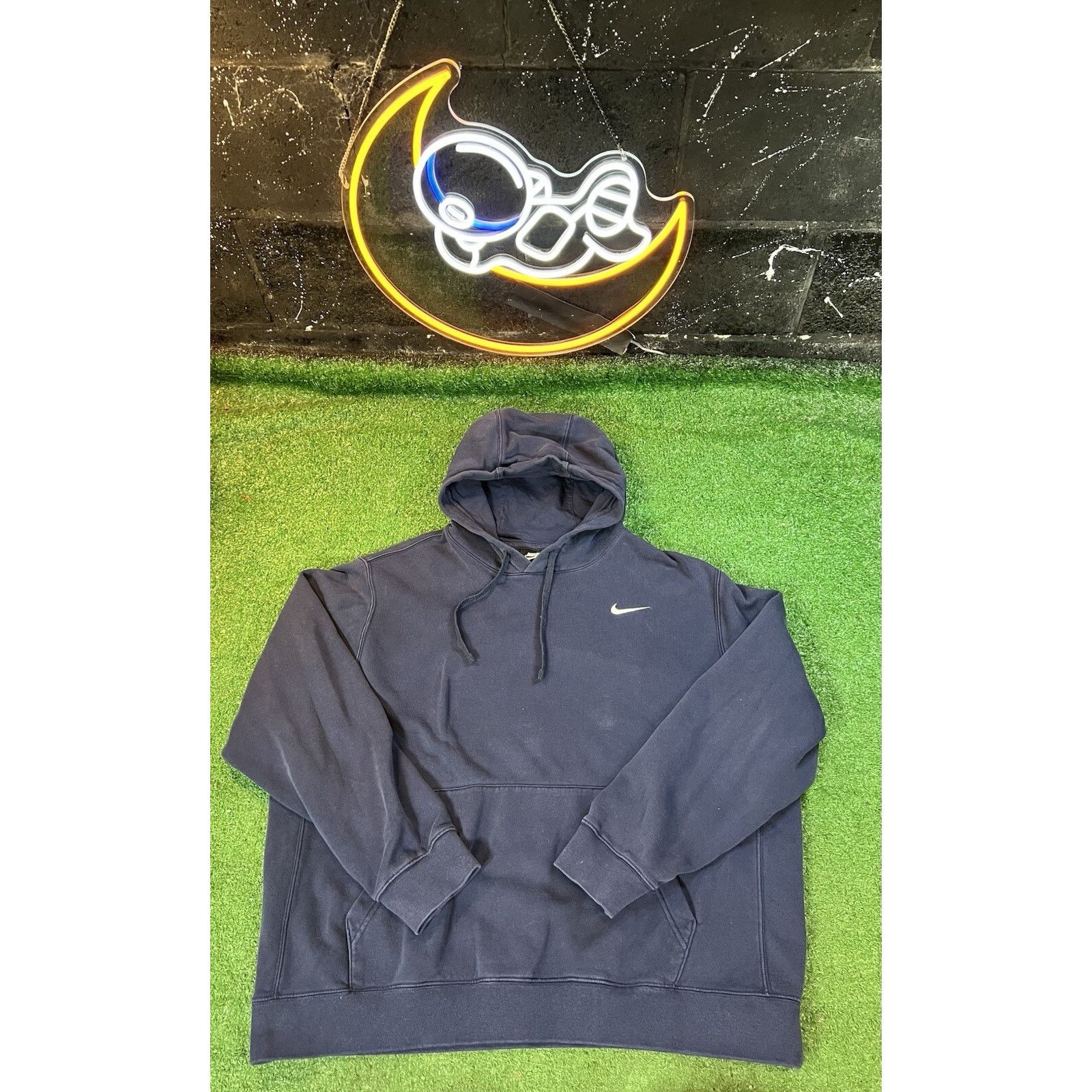 Nike Vintage Nike Essentials Y2K Blue Mens Hoodie Size XL Size US L / EU 52-54 / 3 - 1 Thumbnail