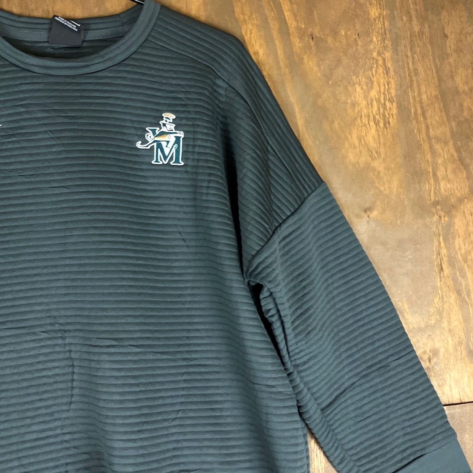 Nike Nike Women's Sweatshirt Dark Gray Long Sleeve Dri Fit Ribbed Stretch Large Size L / US 10 / IT 46 - 5 Thumbnail