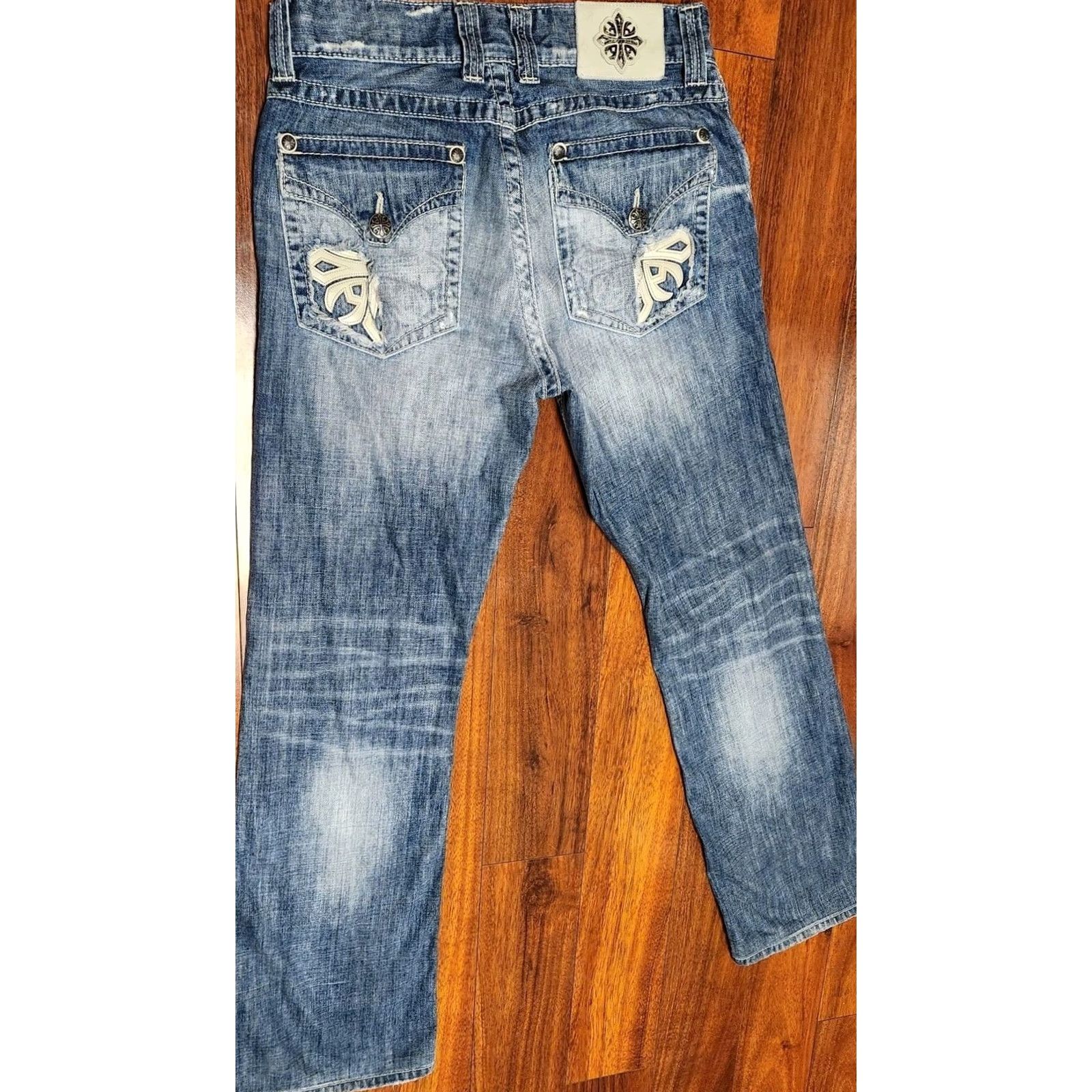 Affliction AFFLICTION Jeans Los Angeles Cooper Relaxed Boot Cut Men 33 Jeans Denim 100% Cotton Blue Size US 33 - 5 Thumbnail