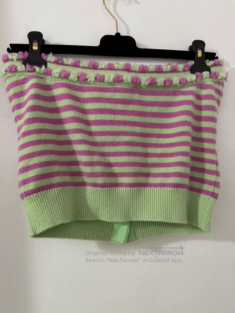 Chanel Chanel Pink-green striped breast patch Size XS / US 0-2 / IT 36-38 - 2 Thumbnail