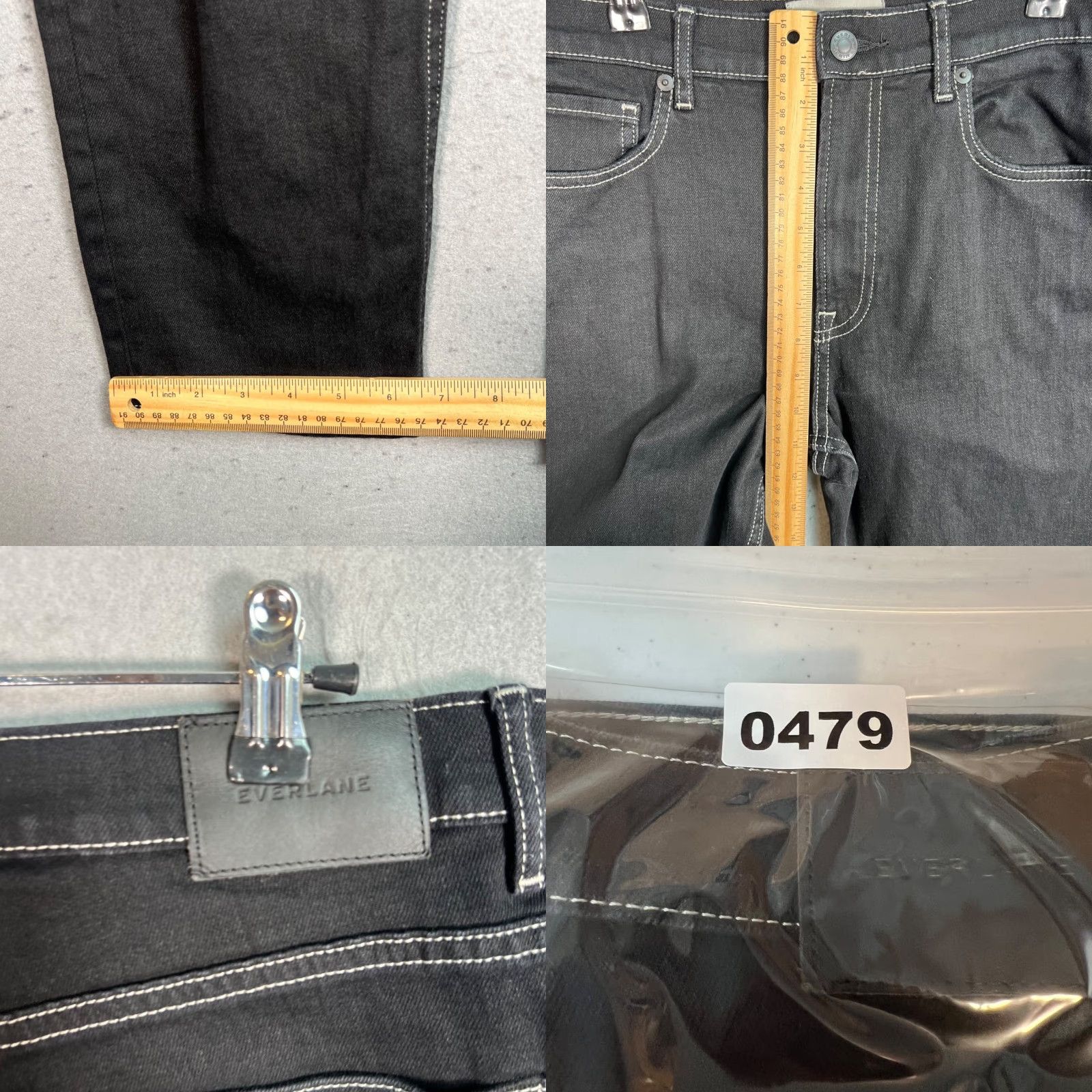 Everlane Everlane Jeans Women 30 Black Dark Wash Cropped High-Rise 5-Pocket Denim Inseam 26 Size 30" / US 8 / IT 44 - 8 Thumbnail