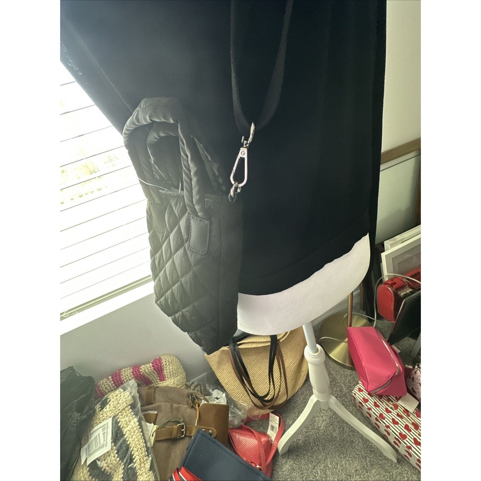 I.N.C INC Rachell Quilted Crossbody Hobo NWOT New Black $50 Retail Size ONE SIZE - 2 Thumbnail
