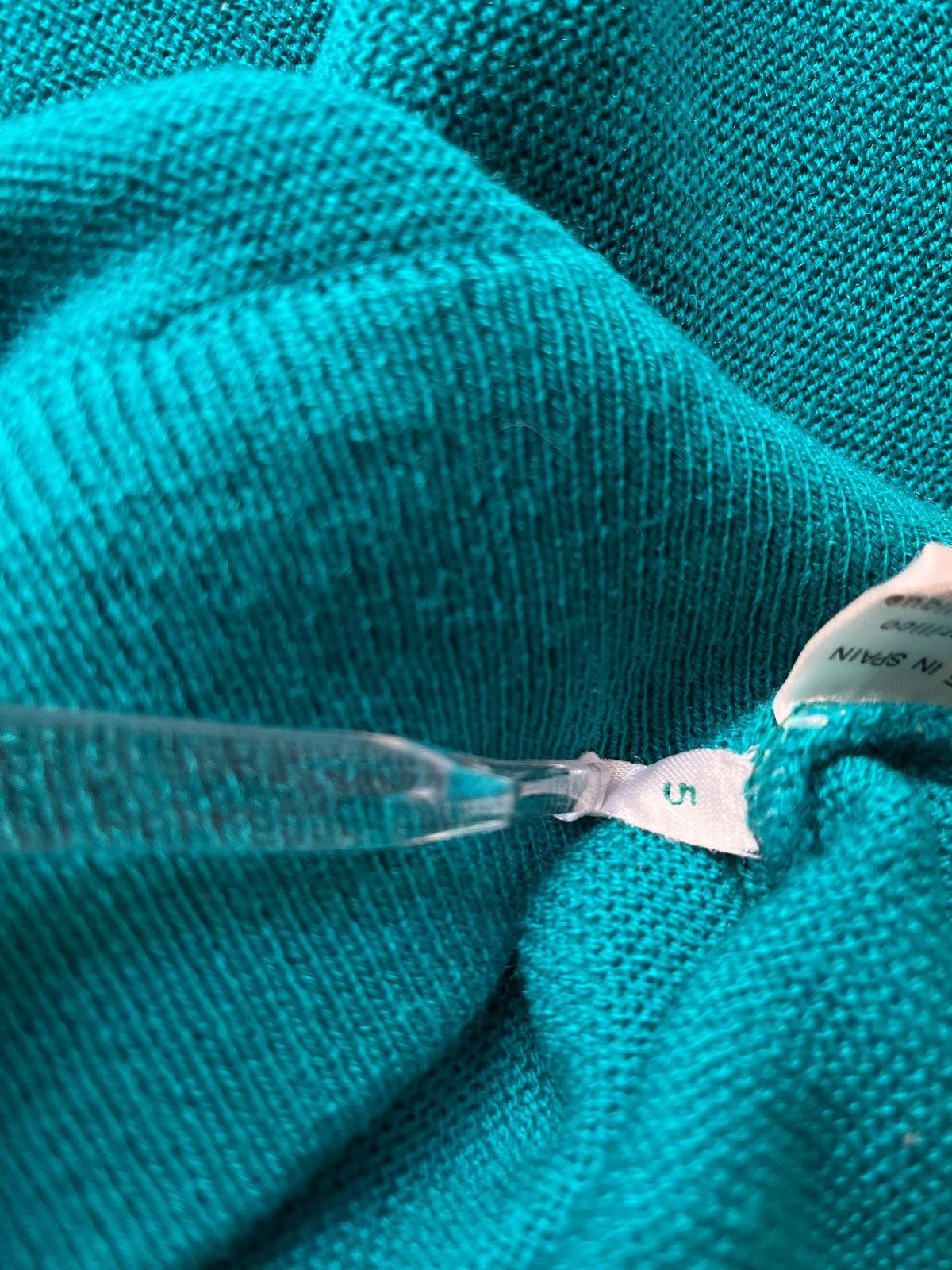 Lacoste Lacoste Vintage 90s Deadstock V Neck Aqua Blue Sweater Size US L / EU 52-54 / 3 - 10 Thumbnail