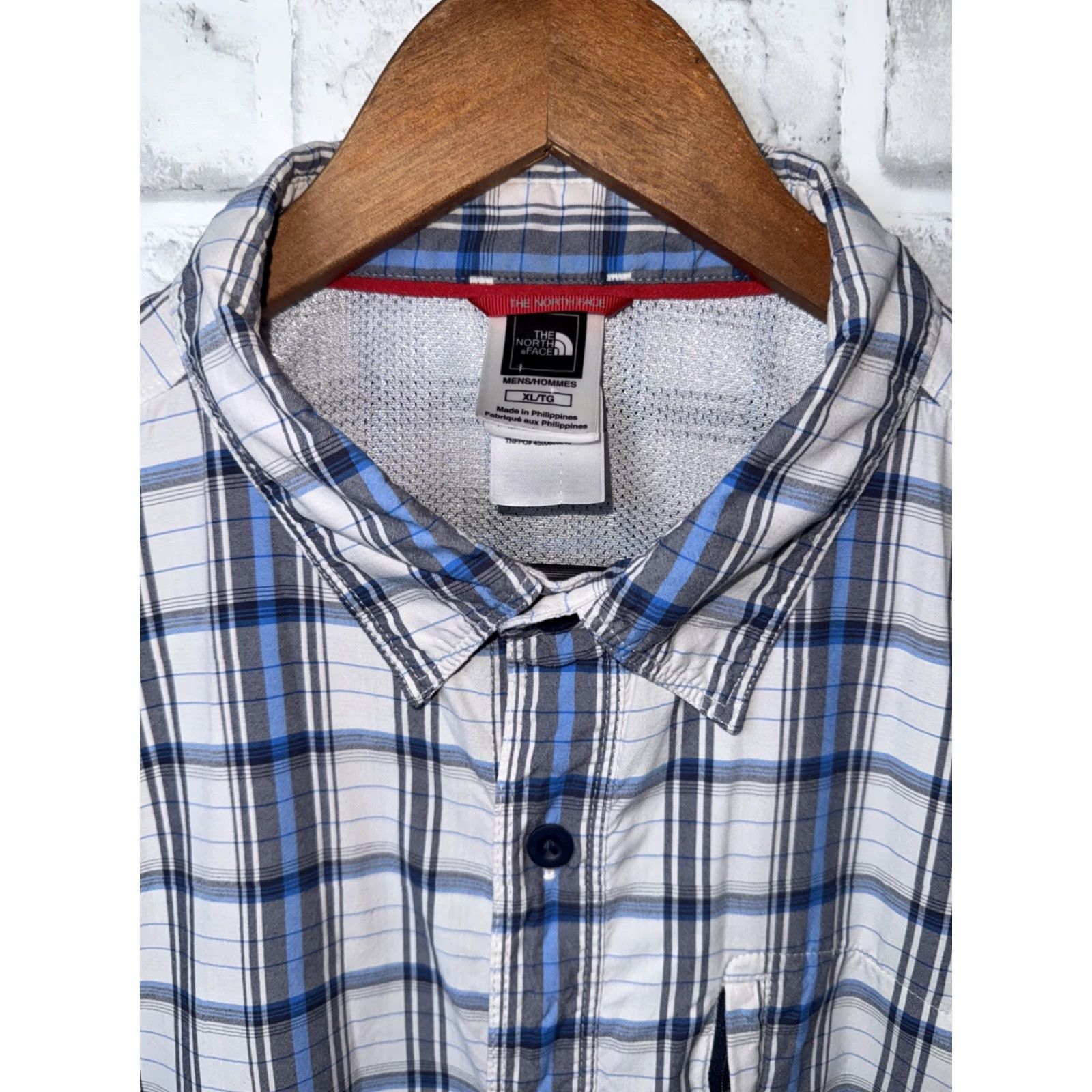 The North Face NORTH FACE blue Plaid Ventilated Hiking Shirt Mens XL Size US XL / EU 56 / 4 - 2 Thumbnail