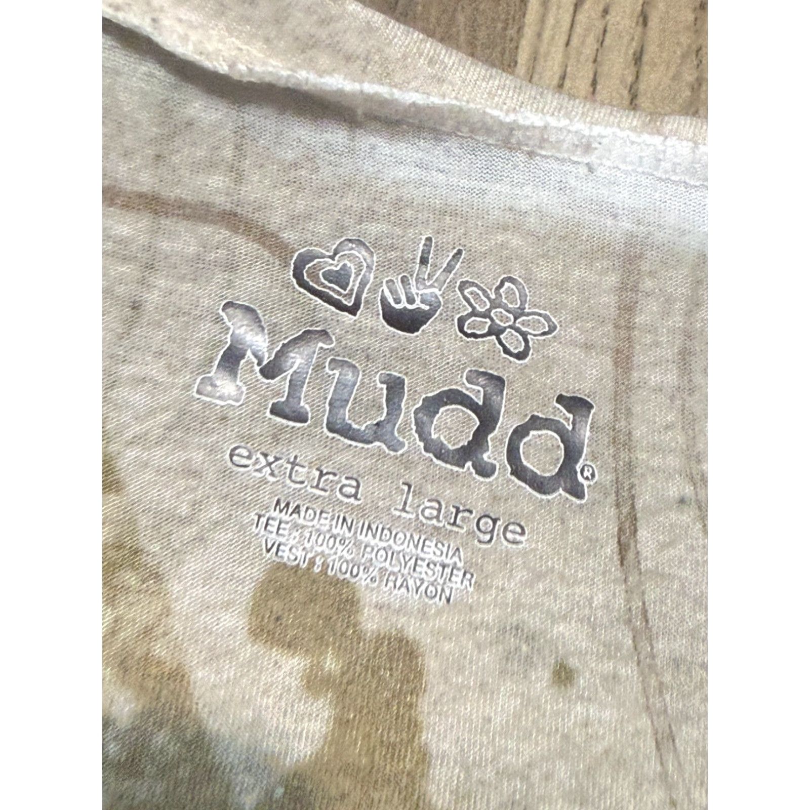 Gloverall Mudd Shirt XL T-Shirt, Brown White Gold Allover Print, Womens, Regular, Casual, Basic, Tees Size XL / US 12-14 / IT 48-50 - 5 Thumbnail