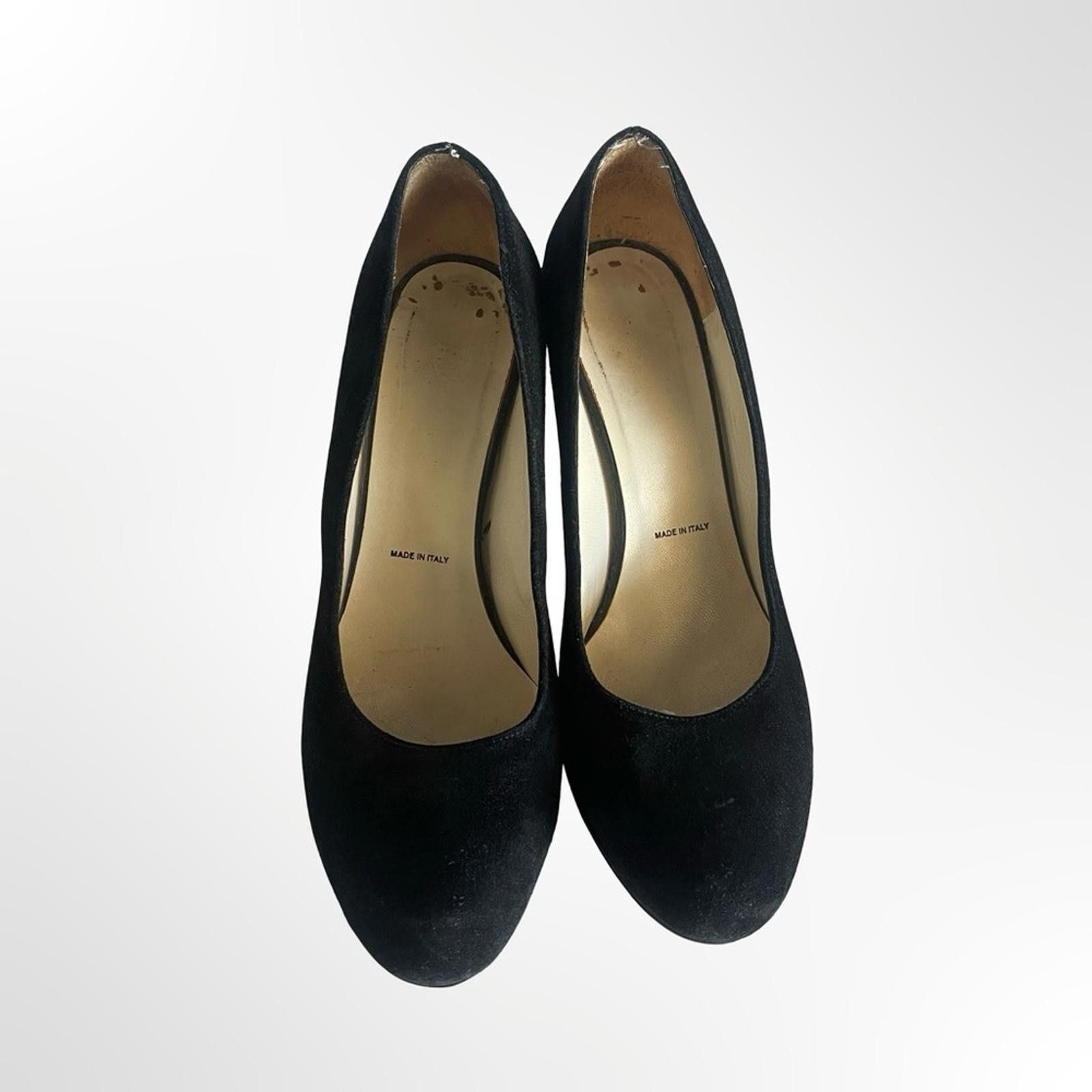 Other Vero Cuoio Black Suede Wedge Pumps Size US 7.5 / IT 37.5 - 2 Thumbnail