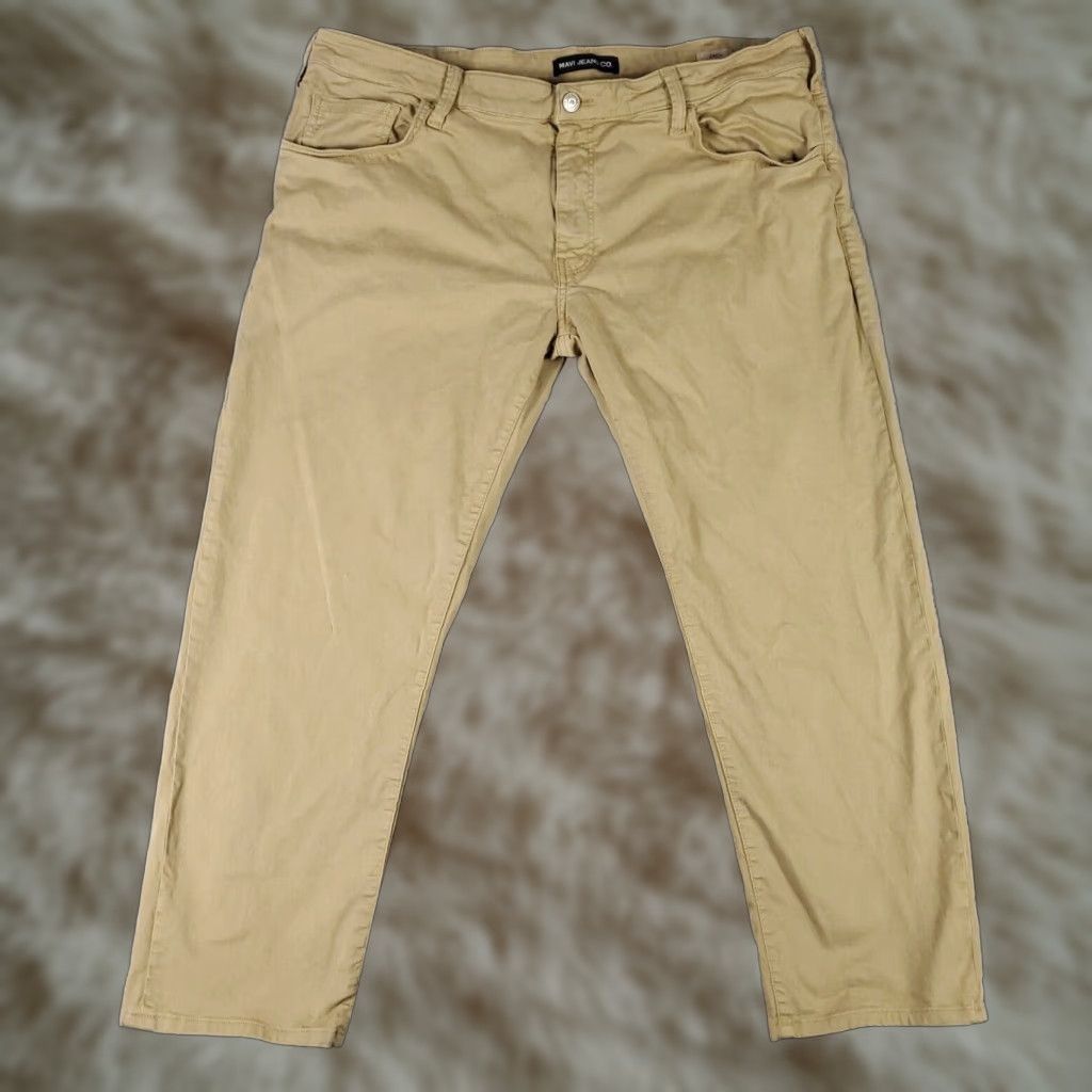 Vintage Mavi Jeans Mens Straight Leg Pants Beige Size 42x28 Regular Fit Cotton Mens Size US 42 / EU 58 - 1 Thumbnail