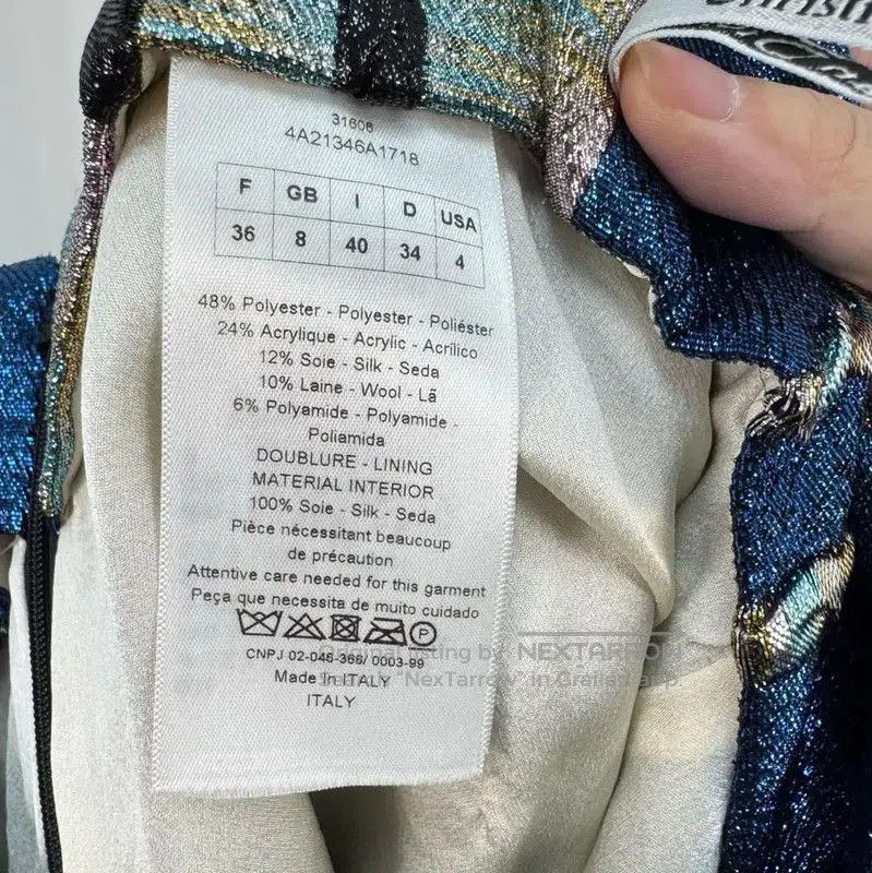 Dior Dior Multicolor Plaid A. Size 23" - 6 Thumbnail