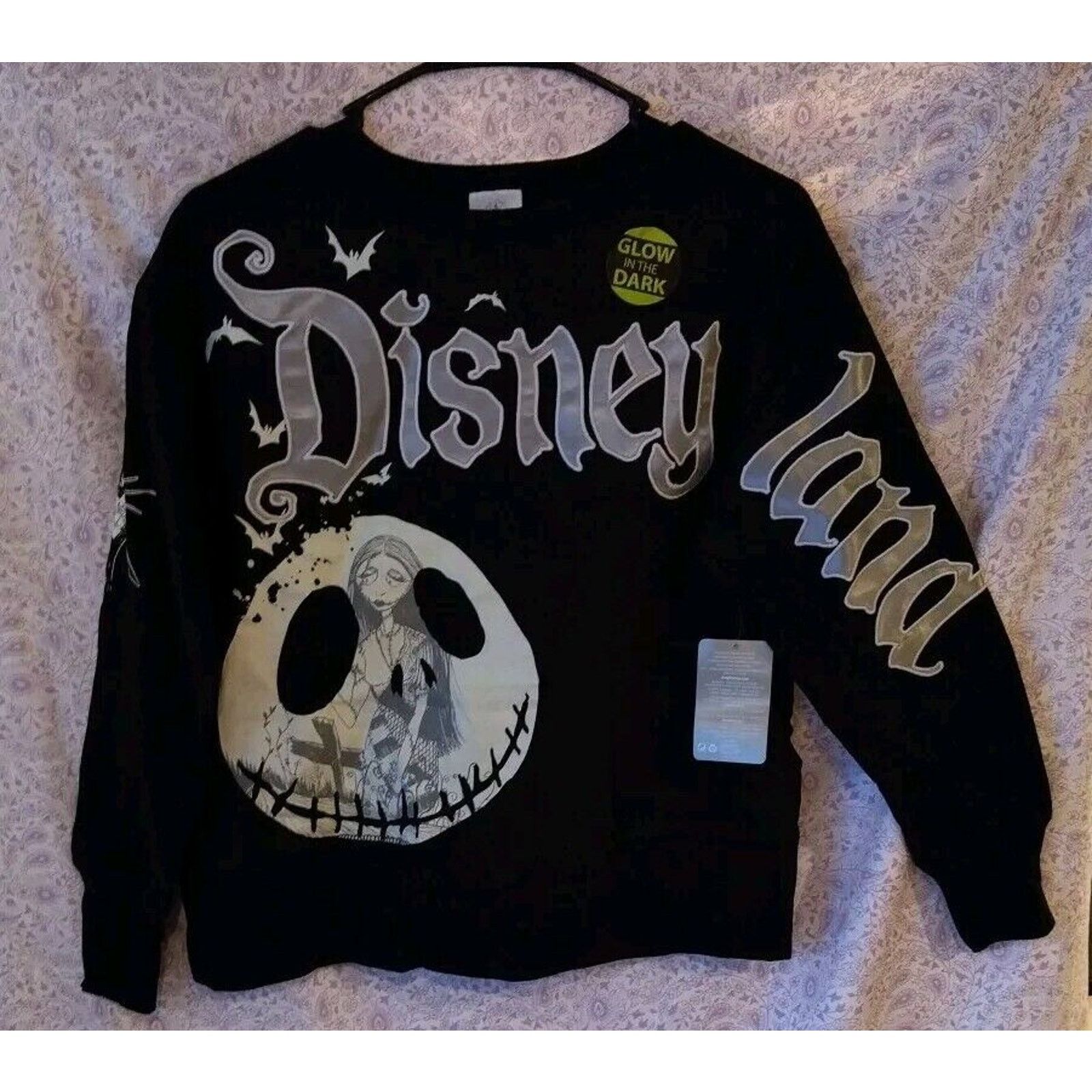 Disney Nightmare Before Christmas Applique Women XS Crop