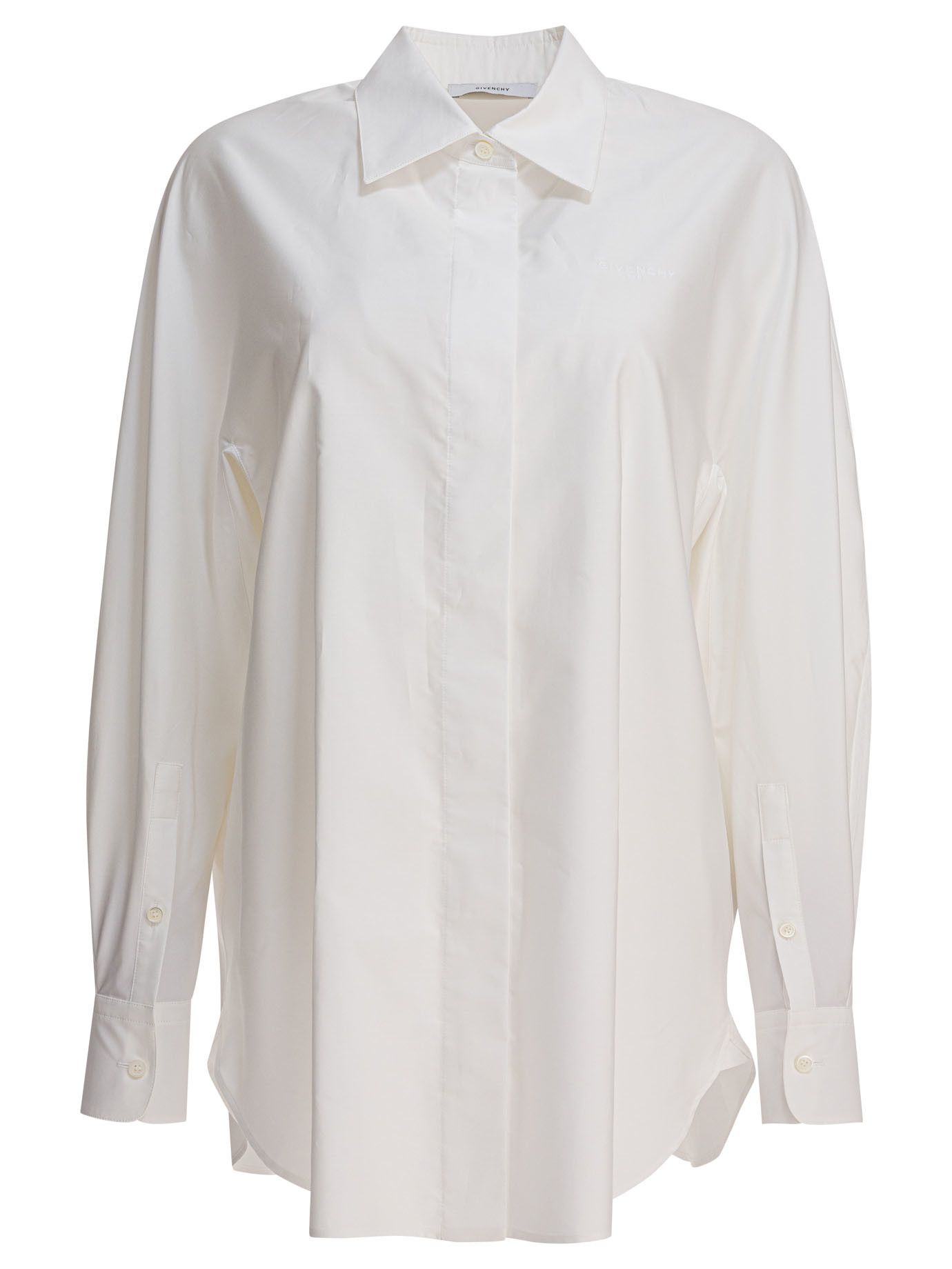 Poplin Shirt With Embroidery Givenchy