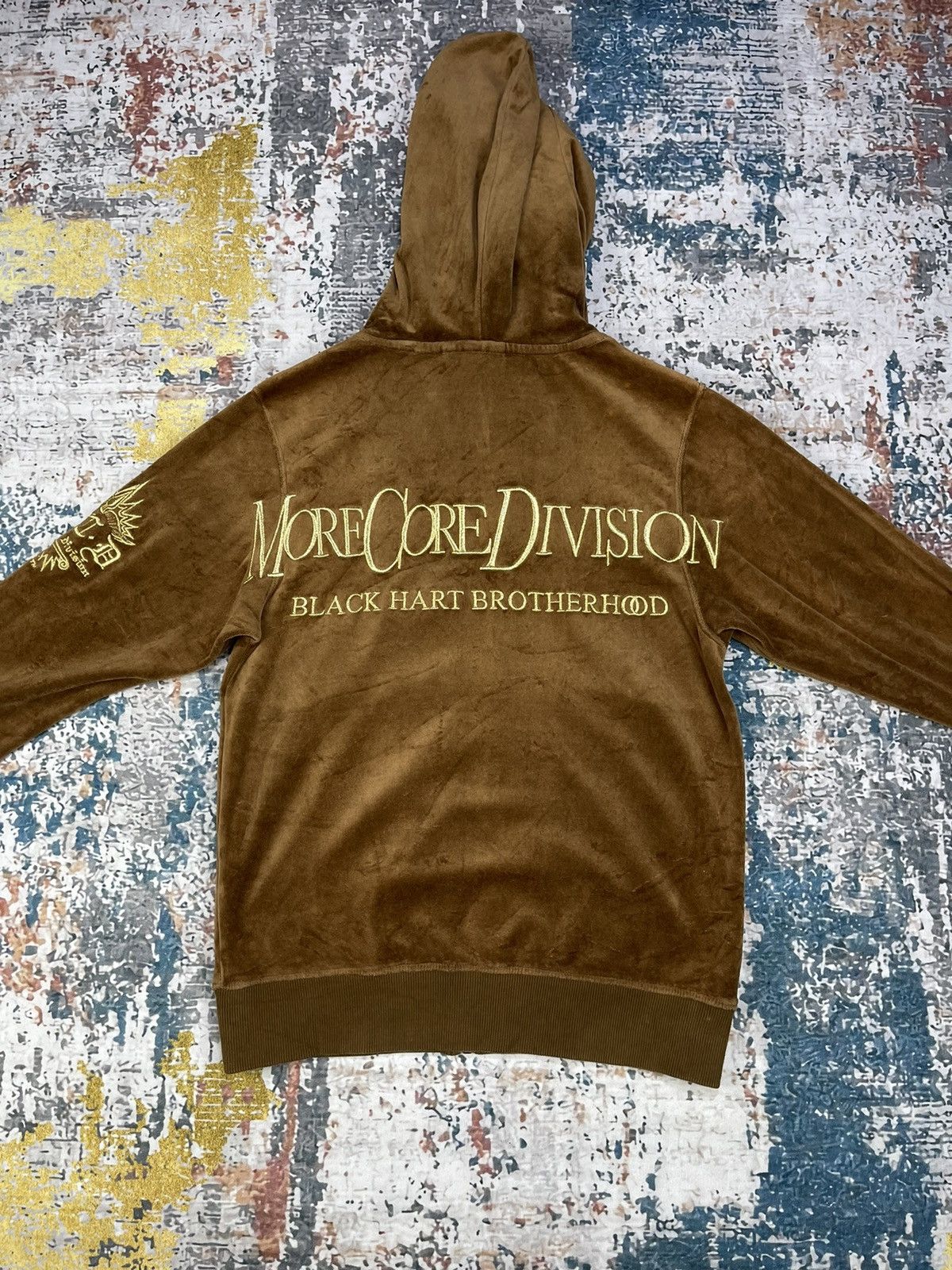 If Six Was Nine More Core Division Self Mask Back Spell Velour Jacket Size US S / EU 44-46 / 1 - 1 Thumbnail