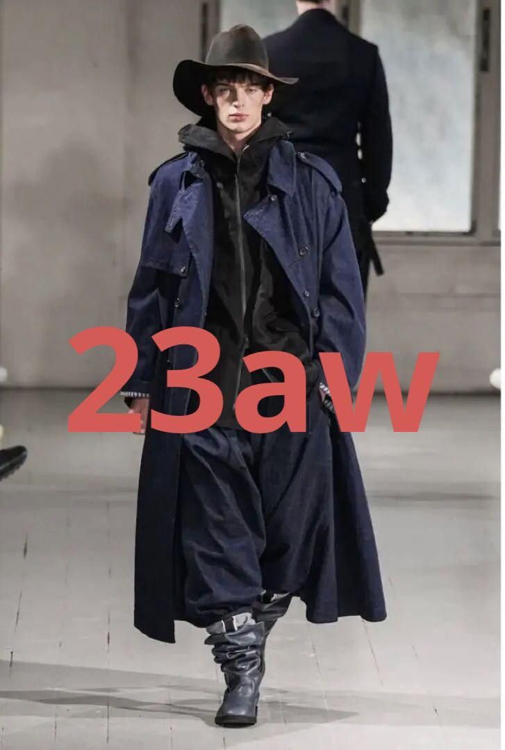 yohjiyamamoto 23aw denim trench coat