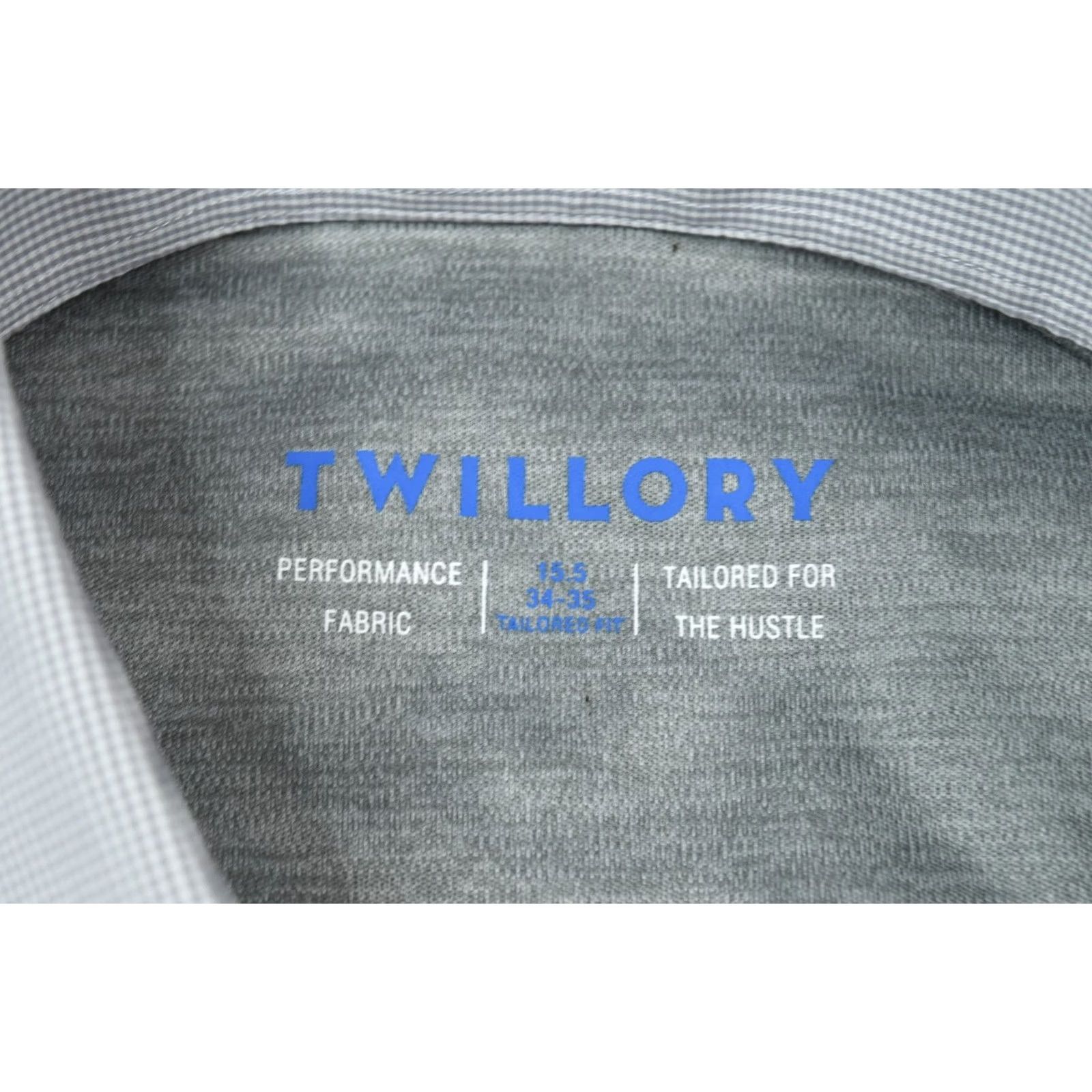 Vintage Twillory Performance Shirt Gray Check Tailored Long Sleeve Button-Up Mens 15.5 Size US L / EU 52-54 / 3 - 6 Thumbnail