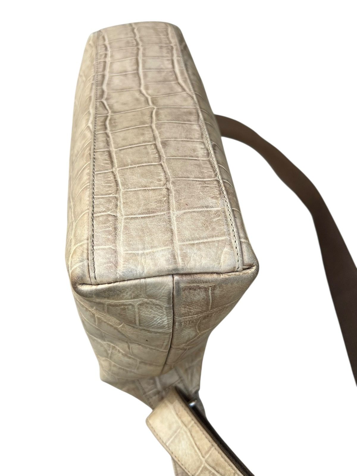 Leather COTO Japan Patina Embossed Crocodile All Leather Sling Bag Size ONE SIZE - 12 Thumbnail