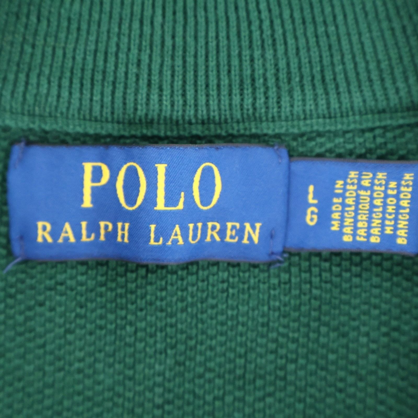Polo Ralph Lauren Polo Ralph Lauren Mesh-Knit Cotton Quarter-Zip Sweater Men L Size US L / EU 52-54 / 3 - 2 Thumbnail