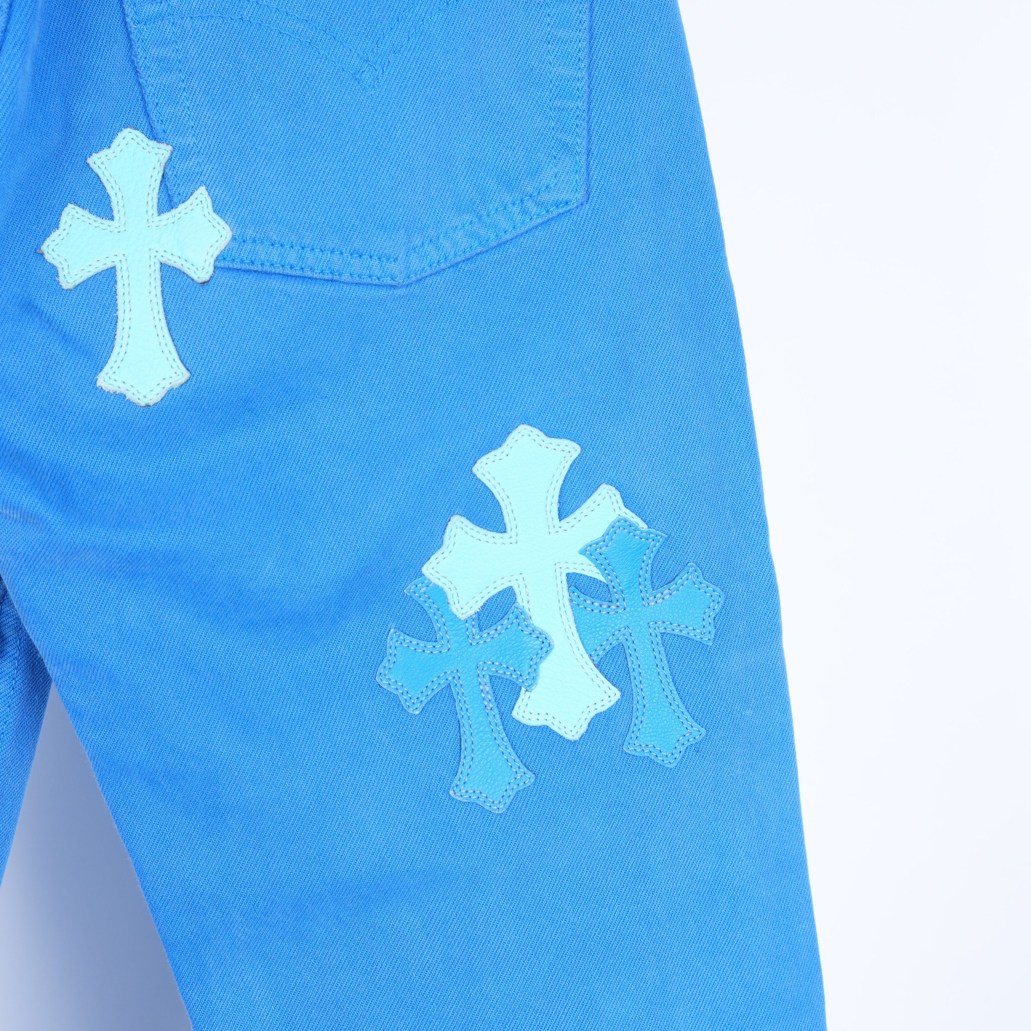 Chrome Hearts CHROME HEARTS BLUE LONDON JEANS Size US 26 / EU 42 - 8 Thumbnail