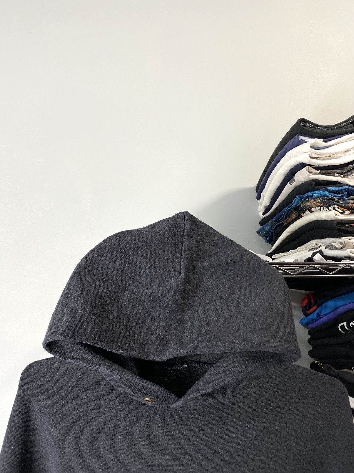 Vintage Vintage 1990’s Black Is My Happy Colour Hoodie Grail Size US L / EU 52-54 / 3 - 6 Thumbnail