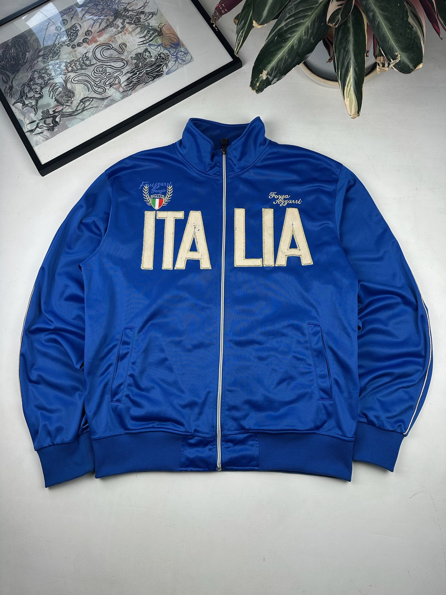 Japanese Brand CRAZY ITALIA TRACK TOP JACKET Y2K RARE KAPPA STYLE Size US XL / EU 56 / 4 - 1 Thumbnail