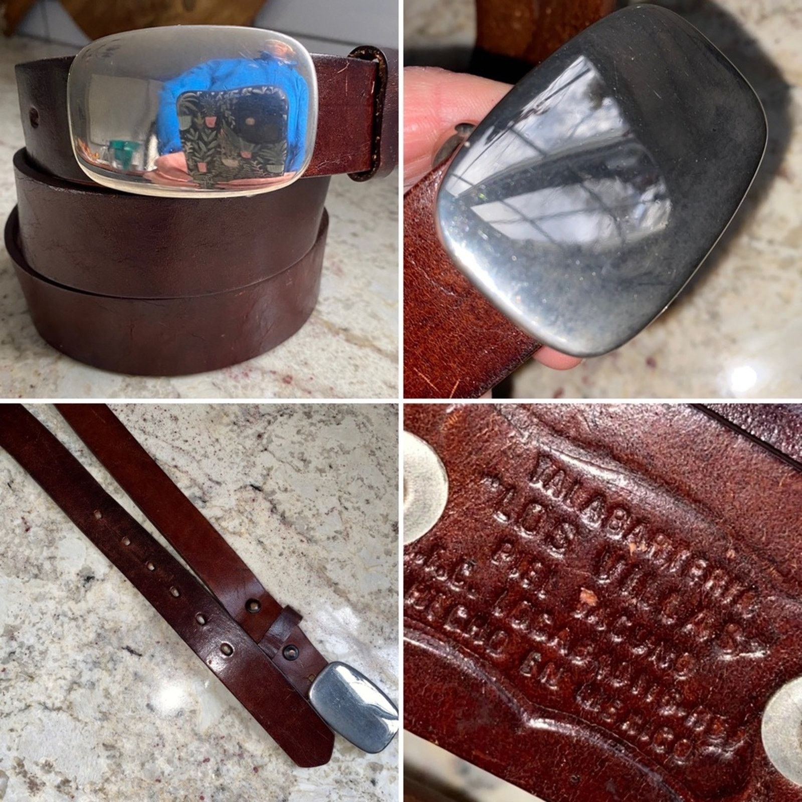 Vintage Talabarteria Los Villas Mexico Vtg Leather Belt 38”-43" Size ONE SIZE - 1 Thumbnail