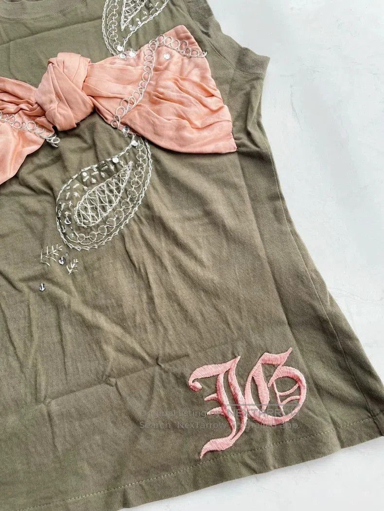 John Galliano John Galliano Embroidered Bow Tank Top. Size US S / EU 44-46 / 1 - 5 Thumbnail