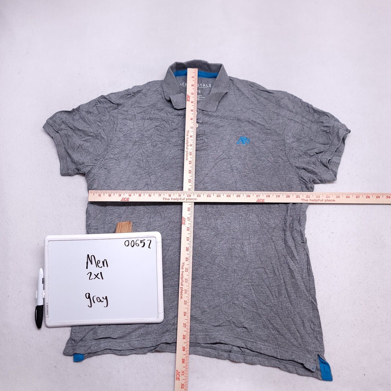 Aeropostale Aeropostale Casual Pullover Polo Shirt Mens Size 2XL Gray Size US XXL / EU 58 / 5 - 6 Thumbnail