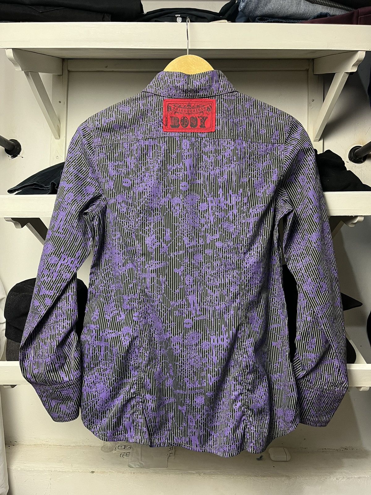 If Six Was Nine × Japanese Brand × Le Grande Bleu (L.G.B.) Rare Gothic Punk Skull algonquins All Over Print Shirt Size US M / EU 48-50 / 2 - 3 Thumbnail