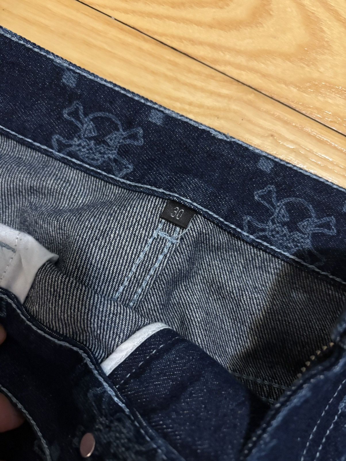 Other FoolnForever Denim Monogram Skull Jeans Size 30 Size US 30 / EU 46 - 3 Thumbnail