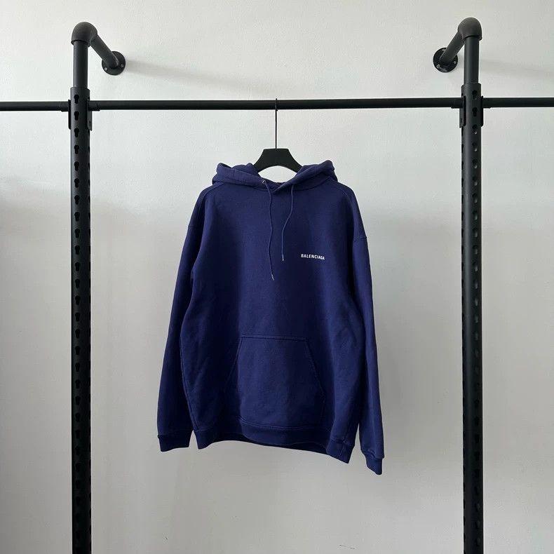 Balenciaga Balenciaga Logo Hooded Sweatshirt Size US S / EU 44-46 / 1 - 1 Thumbnail