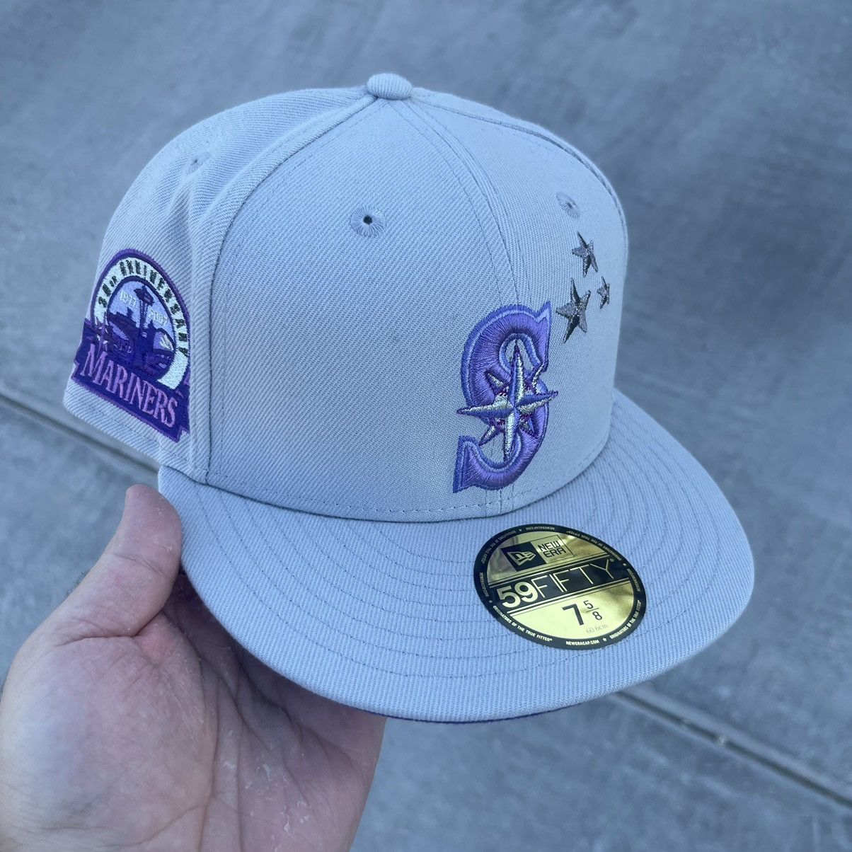 MyFitteds 7 5/8 SNES Seattle Mariners myfitteds Fitted Hat Size ONE SIZE - 1 Thumbnail