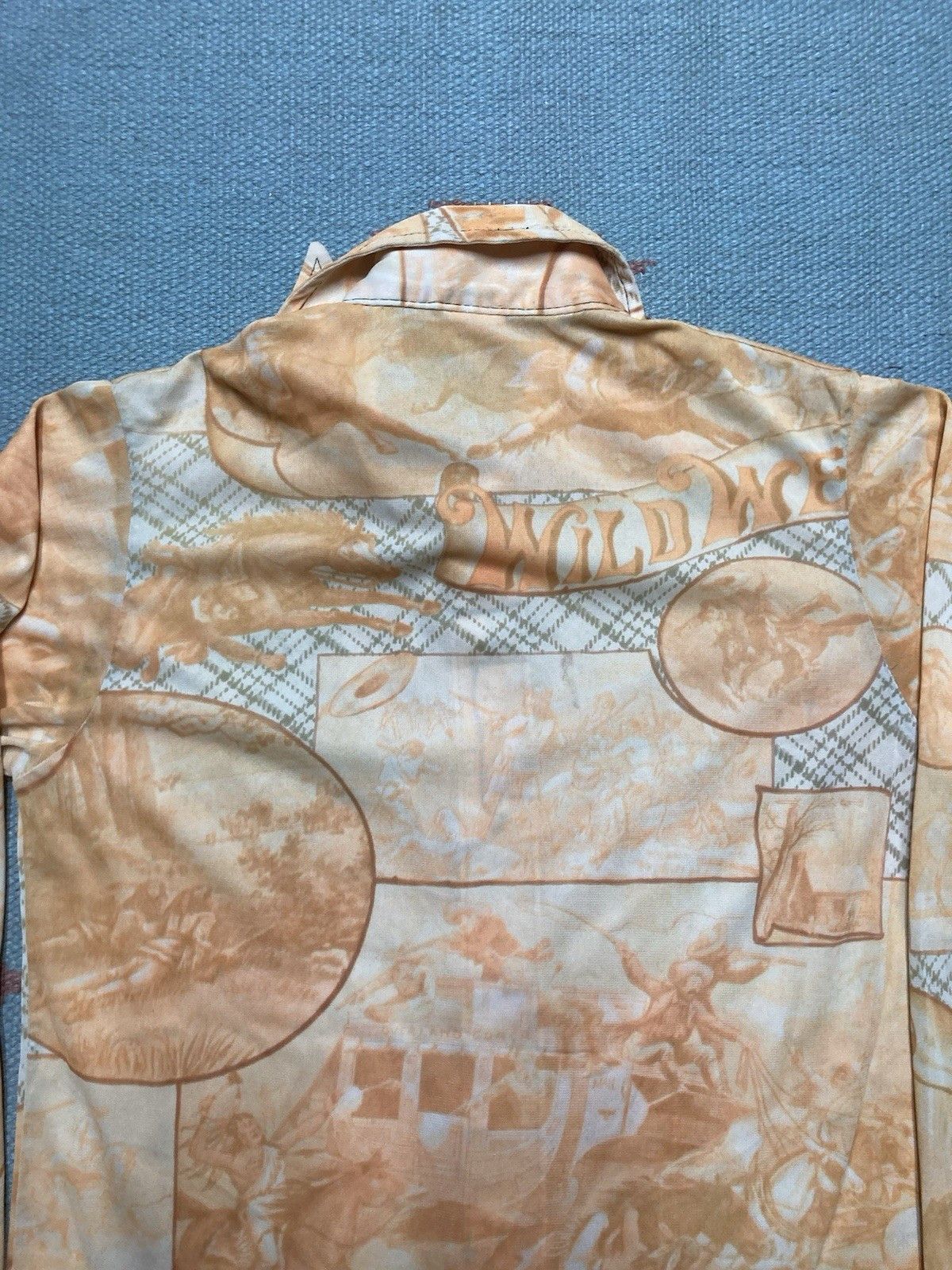 Vintage Vtg 70s button shirt nylon acetate? Wild West women’s small Size S / US 4 / IT 40 - 9 Thumbnail