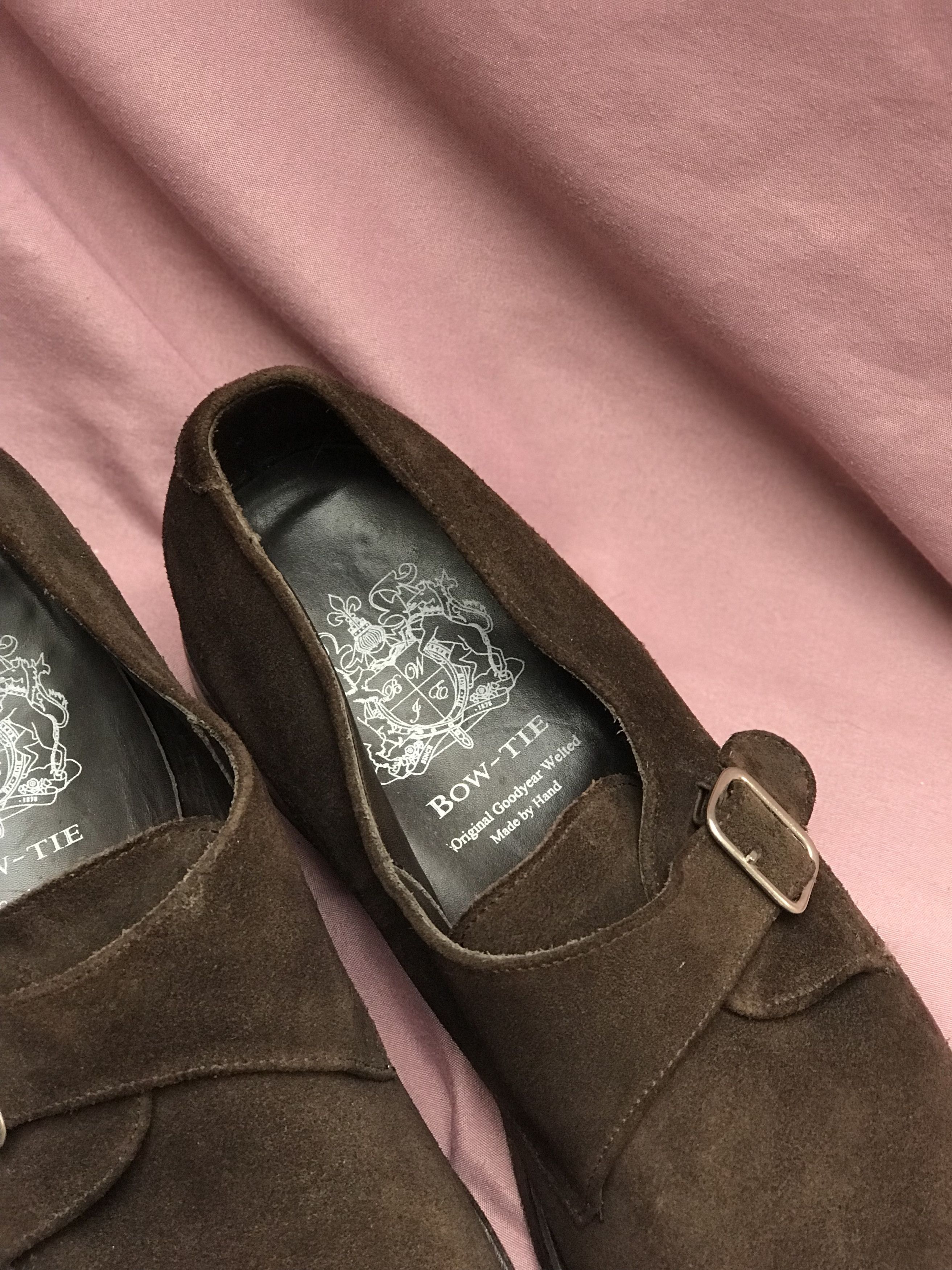 Other BOW-TIE SINGLE STRAP MONK SHOES DARK BROWN SUEDE Size US 10.5 / EU 43-44 - 2 Thumbnail