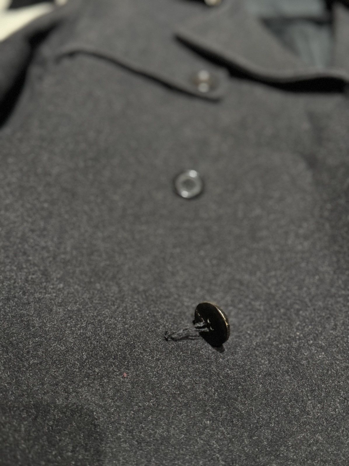Kris Van Assche HEAVY PEACOAT CHARCOAL GRAY JACKET COAT Size US M / EU 48-50 / 2 - 10 Thumbnail