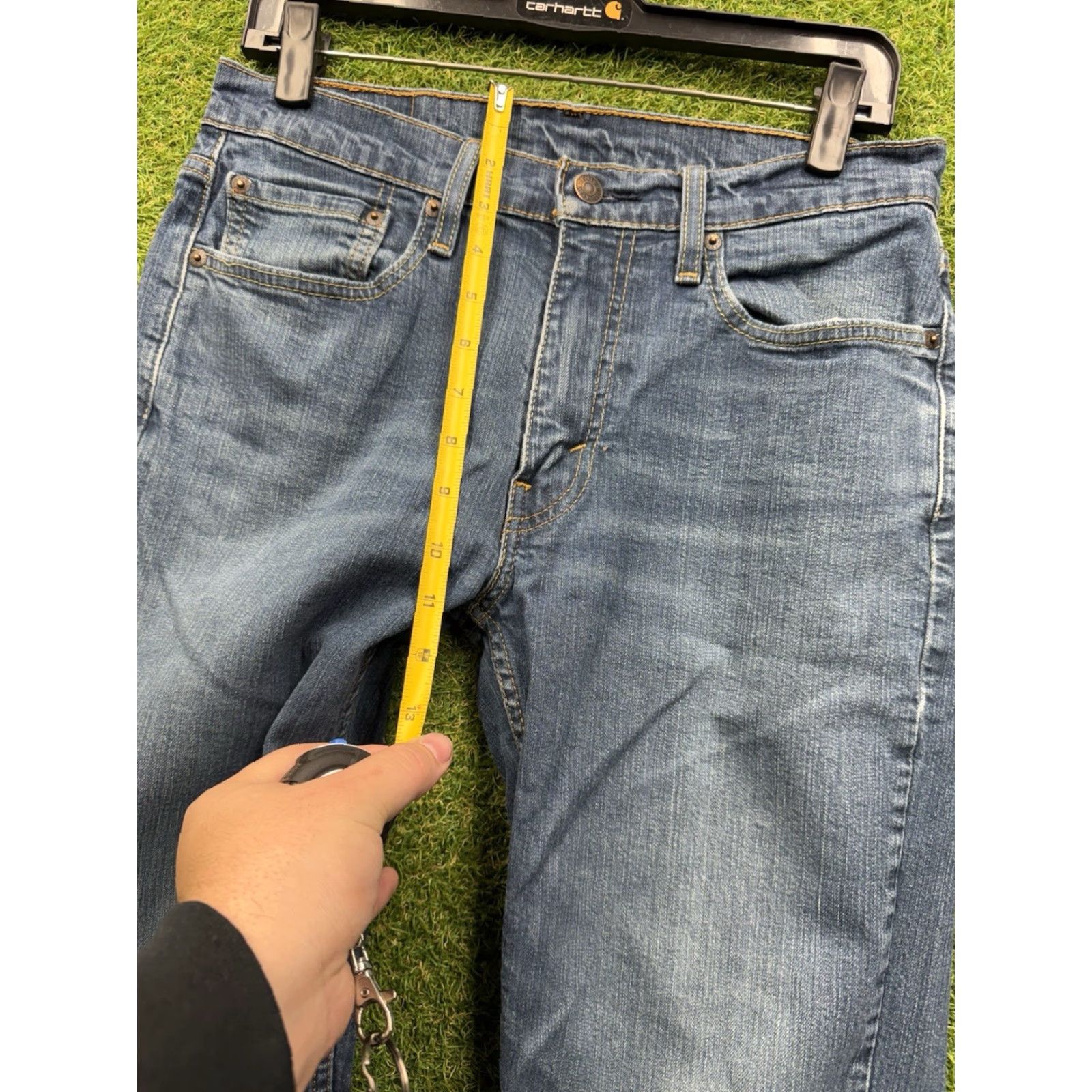Levi's Levi's 514 Jeans Mens 32x32 Straight Regular Stretch Denim Medium Wash Blue Size US 32 / EU 48 - 6 Thumbnail
