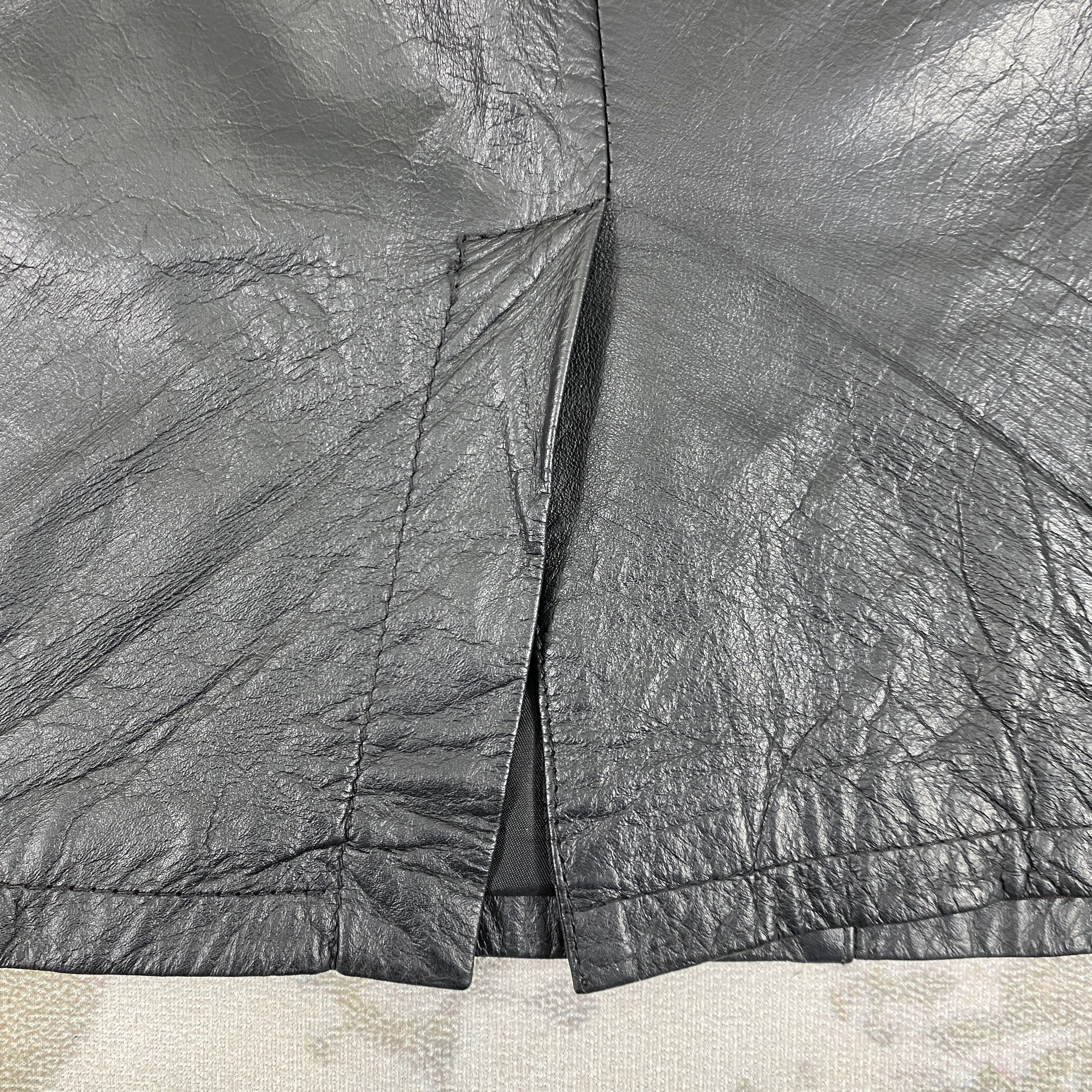 Leather Japanese Brand Black Leather Skirt Women- J417 Size 24" / US 00 / IT 34 - 11 Thumbnail