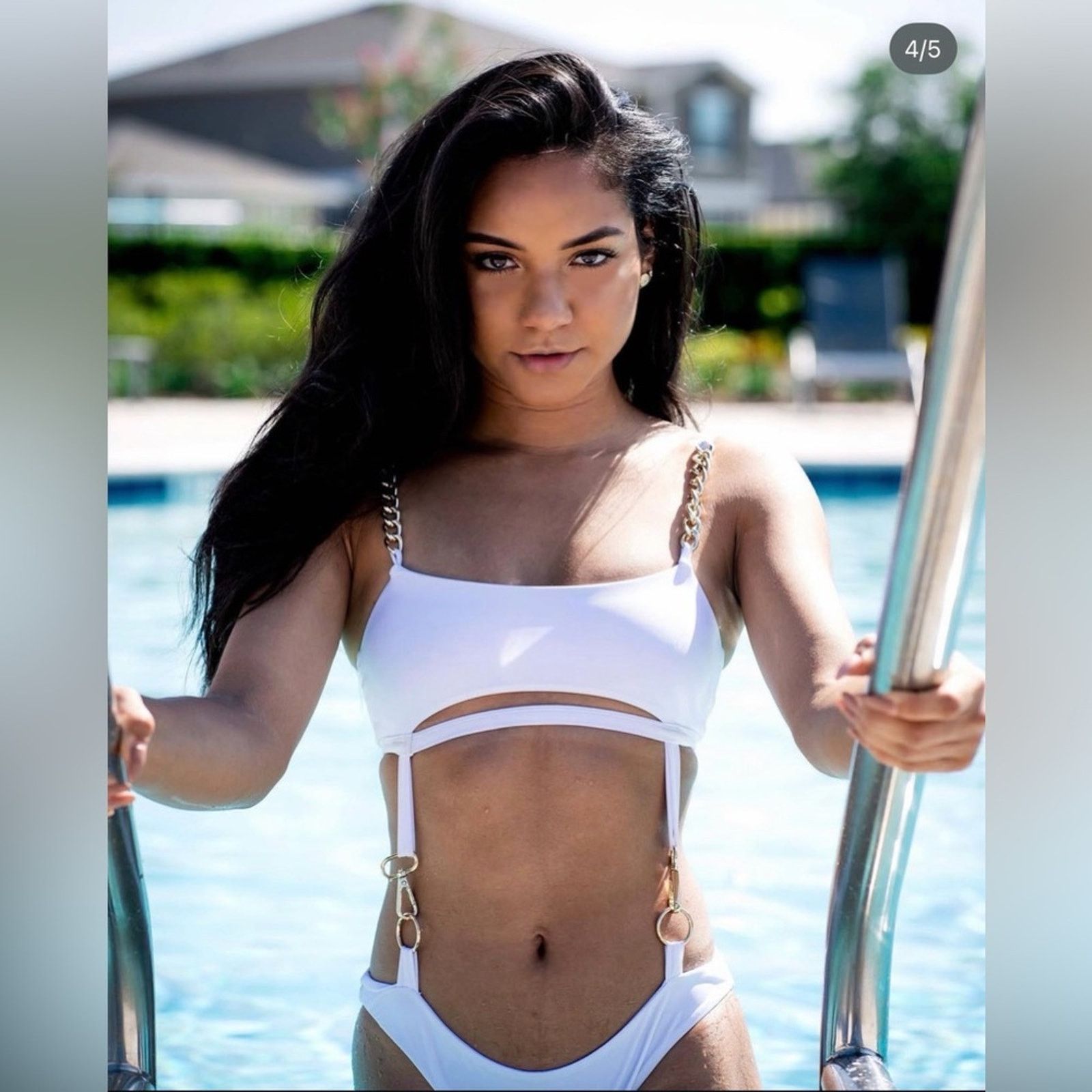Other White Bikini Swimwear Swimsuit Bathing One Piece Set size S Size ONE SIZE - 6 Thumbnail