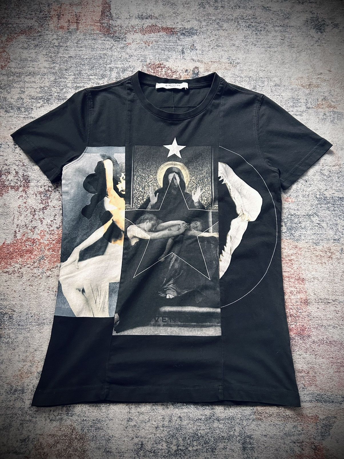 Pre-owned Givenchy Collage Tee In Black