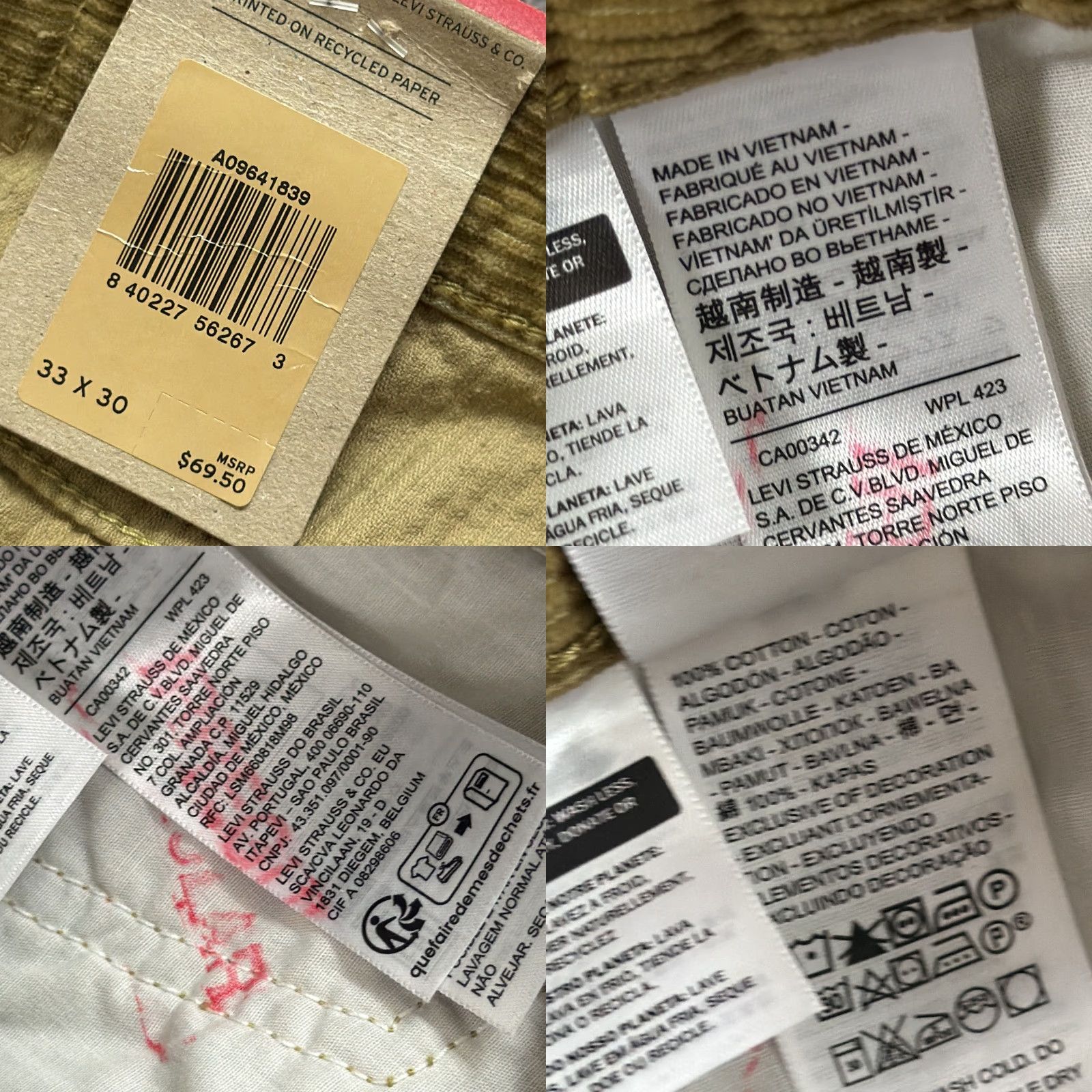 Levi's Levi's Pants Womens 36 Brown Corduroy Straight Cotton 36x29 Irregular Vintage No But 36x29 Regular Women's Pants Size 25" / US 0 / IT 36 - 9 Thumbnail