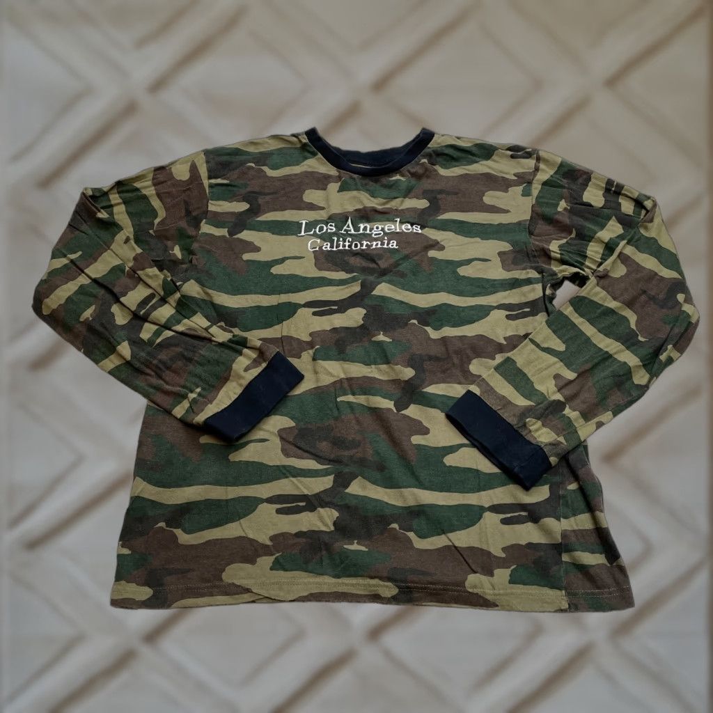 Vintage Eighty Eight Shirt Adult M Long Sleeve Green Camo Crew Relaxed Fit Mens Size US M / EU 48-50 / 2 - 1 Thumbnail