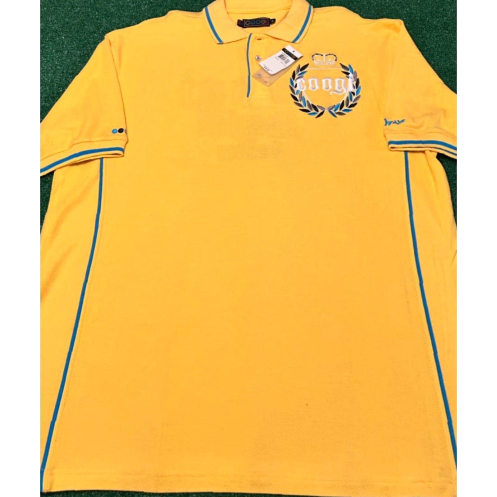 Coogi VINTAGE COOGI Royal Crown Logo Polo Collared Shirt Mens L Hip Hop NWT 90s Y2K Yellow Size US L / EU 52-54 / 3 - 4 Thumbnail