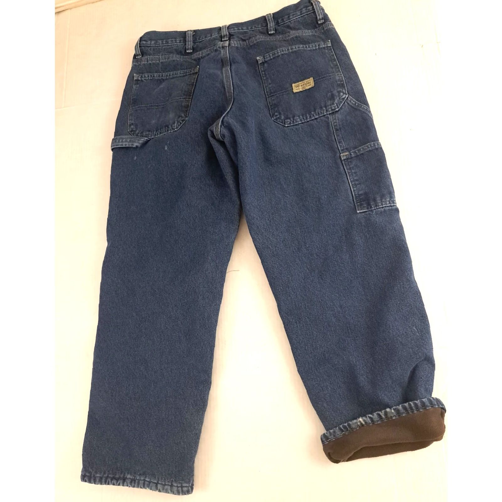 Wrangler VINTAGE Wrangler Jeans Insulated Denim 34-30 Blue Cotton 5-Pocket Regular Mens Wrangler Size US 34 / EU 50 - 4 Thumbnail