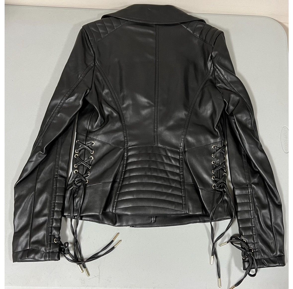 Guess Guess Black Leather Moto Jacket Coat Outerwear Size S 🖤⛓️ Size S / US 4 / IT 40 - 5 Thumbnail