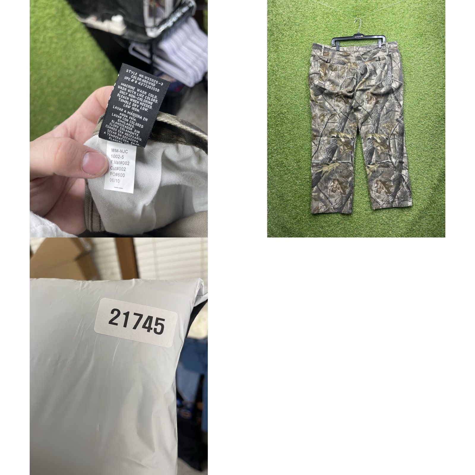 Wrangler VINTAGE Wrangler Realtree Camo Pants Mens 44x32 Carpenter Regular Camouflage Five-Pocket Denim 90s Outdoors USA Wrangler Realtree Hardwoods Mens Size US 44 / EU 60 - 8 Thumbnail