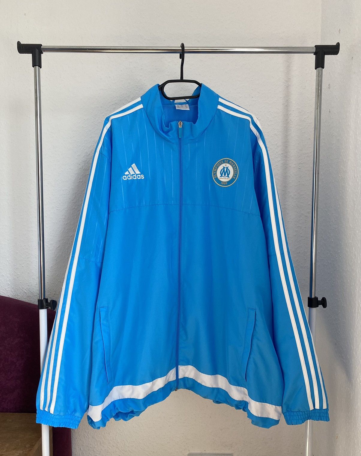 Adidas 3XL Olympique Marseille 2015 2016 Football Jacket PSG Roma Size US XXL / EU 58 / 5 - 1 Thumbnail