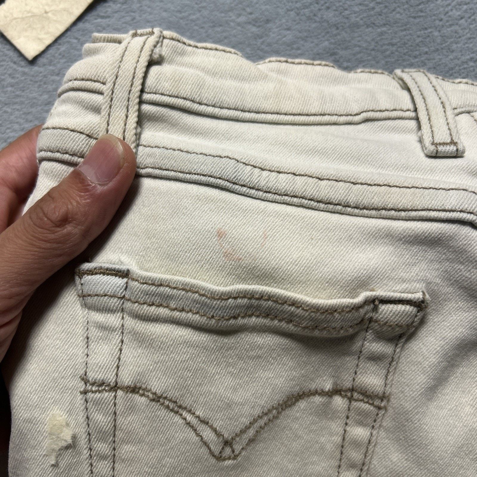 Levi's Beyond Baggy Jeans Small 24x32 USA Raw Hem Flare Hamilton Size 24" / US 00 / IT 34 - 8 Thumbnail