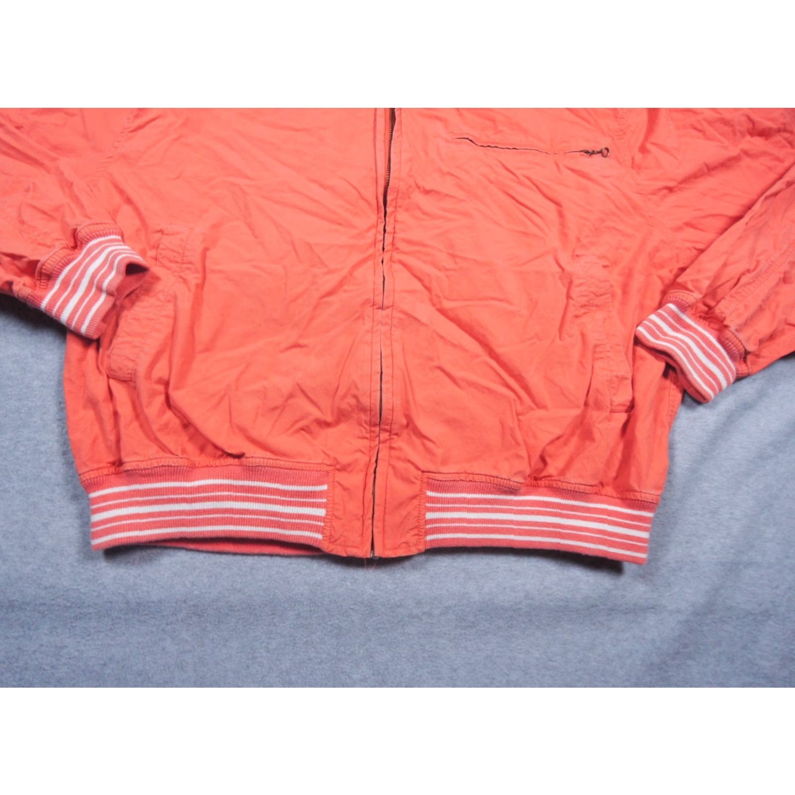Banana Republic VINTAGE Banana Republic Jacket Mens Large Bomber Coat Zip Up Cotton Safari All Seasons Orange 90s Mens Size US L / EU 52-54 / 3 - 4 Thumbnail