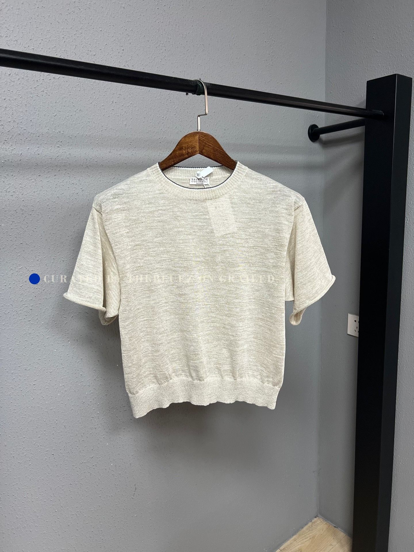 Brunello Cucinelli Brunello Cucinelli Linen Gold Thread Knit Top Size M / US 6-8 / IT 42-44 - 1 Thumbnail