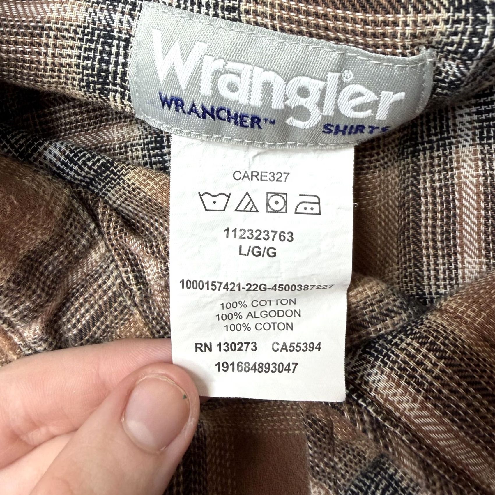 Wrangler Wrangler Shirt Mens Large Brown Plaid Long Sleeve Western Snap Flannel Size US L / EU 52-54 / 3 - 3 Thumbnail