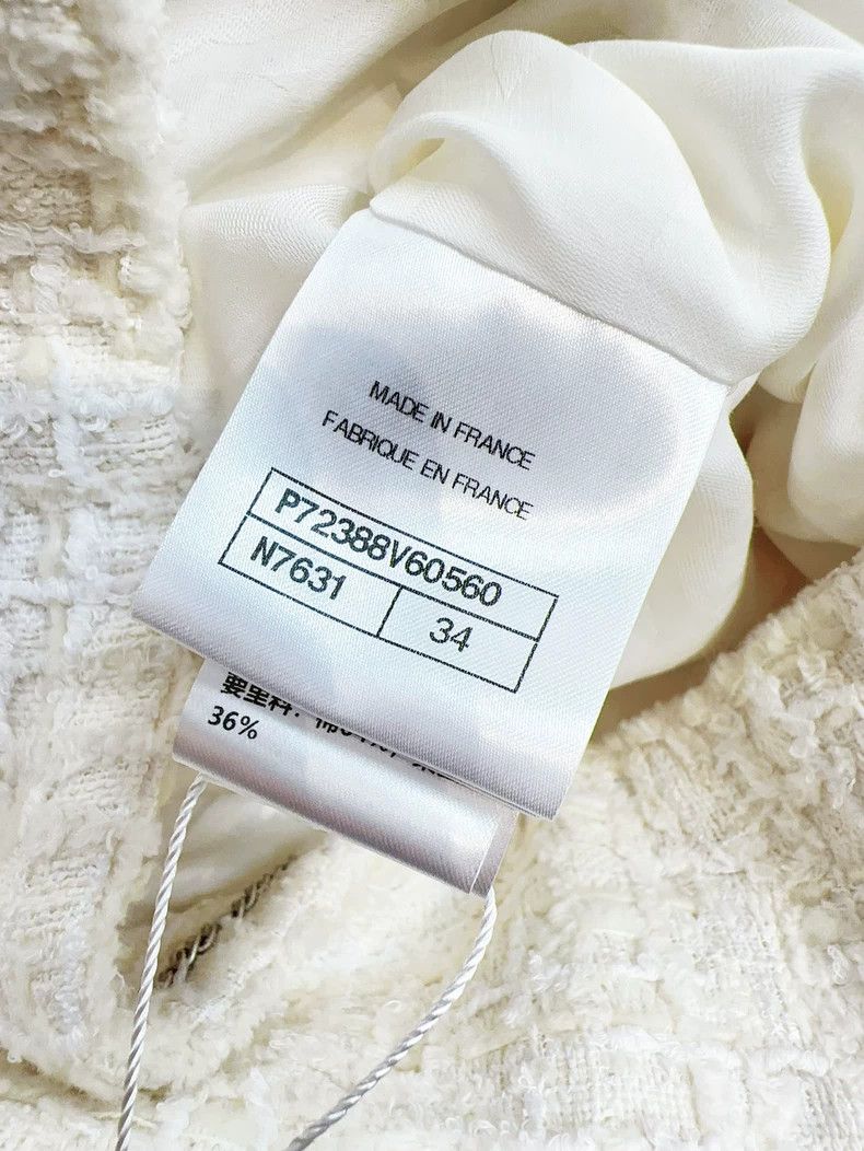 Chanel Chanel 22p white tweed braided lapel jacket Size XXS / US 00 / IT 34 - 7 Thumbnail